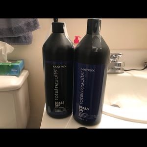 Matrix Brass Off shampoo and conditioner.